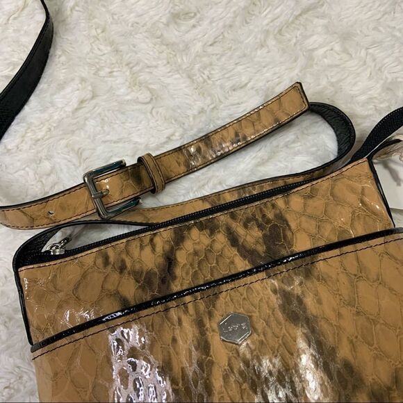 🆕 Lodis Alexandria Paola Messenger Crossbody Snakeskin Print Bag - Picture 6 of 15